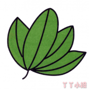 怎么画绿色的小树叶简笔画带步骤简单又好看涂色